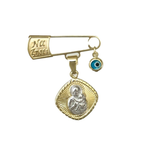 Παραμάνα φυλαχτό από χρυσό 9 Καρατίων