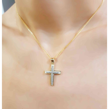 Χρυσός γυναικείος σταυρός 14 Καρατίων