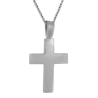 Λευκόχρυσος αντρικός σταυρός 14 Καρατίων