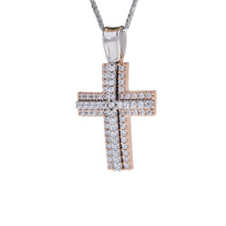 Λευκοχρυσος Σταυρός για Κοριτσι 14 Καρατίων