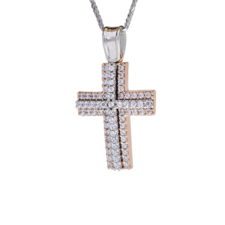 Λευκοχρυσος Σταυρός για Κοριτσι 14 Καρατίων