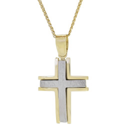 Χρυσός Σταυρός για Αγόρι 14 Καρατίων