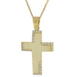 Χρυσός γυναικείος σταυρός 14 Καρατίων