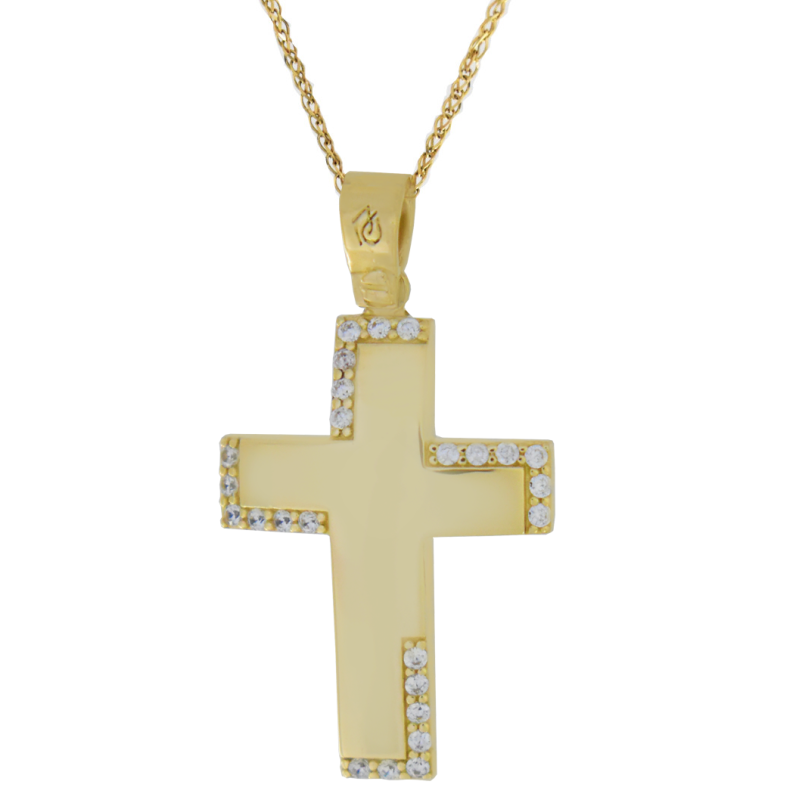 Χρυσός γυναικείος σταυρός 14 Καρατίων