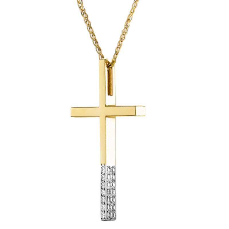 Χρυσός γυναικείος σταυρός 14 Καρατίων