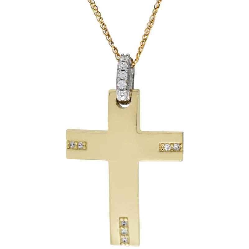 Χρυσός γυναικείος σταυρός 14 Καρατίων