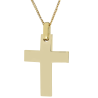 Χρυσός αντρικός σταυρός με αλυσίδα 14 Καρατίων