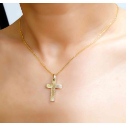 Χρυσός αντρικός σταυρός 14 Καρατίων