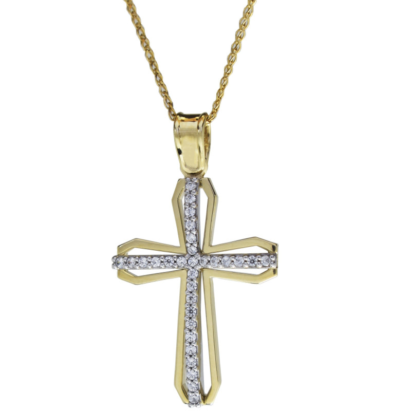 Χρυσός Σταυρός για Κοριτσι 14 Καρατίων 