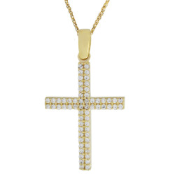 Χρυσός γυναικείος σταυρός 14 Καρατίων