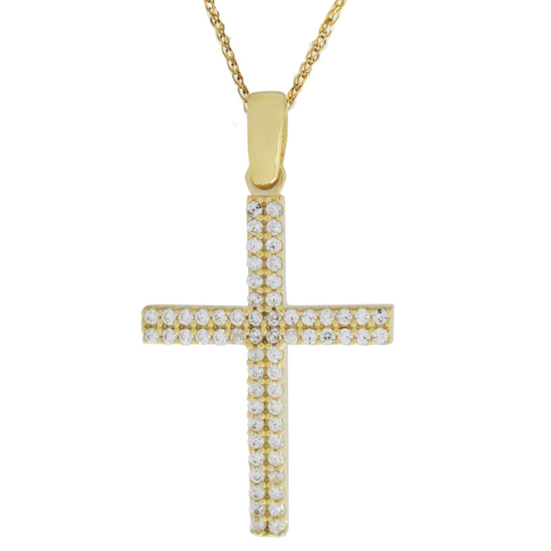 Χρυσός γυναικείος σταυρός 14 Καρατίων