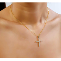 Χρυσός γυναικείος σταυρός 14 Καρατίων