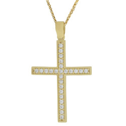 Χρυσός γυναικείος σταυρός 14 Καρατίων