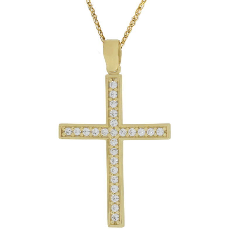 Χρυσός γυναικείος σταυρός 14 Καρατίων