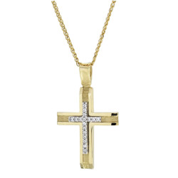 Χρυσός Σταυρός για Κοριτσι 14 Καρατίων 