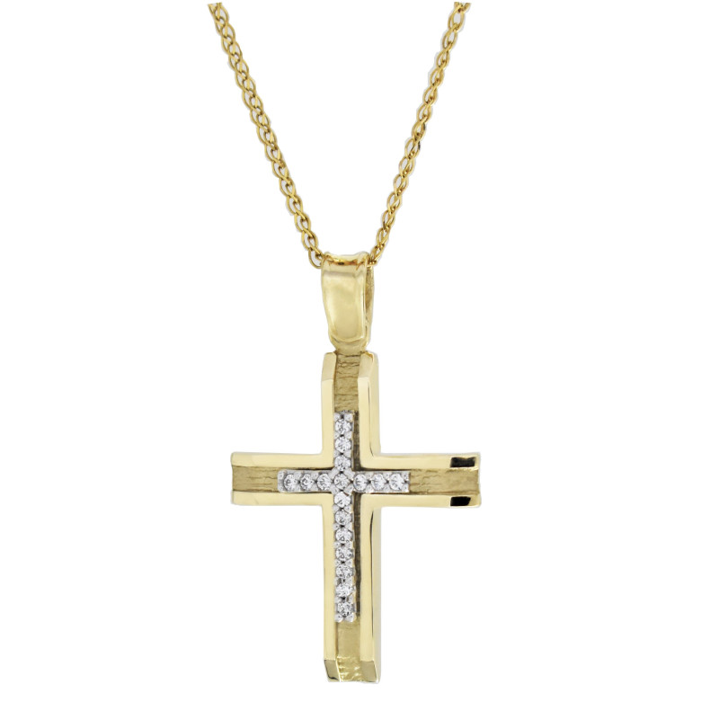 Χρυσός Σταυρός για Κοριτσι 14 Καρατίων 