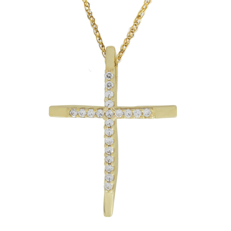 Χρυσός γυναικείος σταυρός 14 Καρατίων