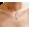Χρυσός Ανδρικός σταυρός με αλυσίδα 14 Καρατίων
