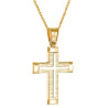 Χρυσός Ανδρικός σταυρός με αλυσίδα 14 Καρατίων