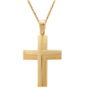 Χρυσός Ανδρικός σταυρός με αλυσίδα 14 Καρατίων
