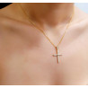 Χρυσός Ανδρικός σταυρός με αλυσίδα 14 Καρατίων