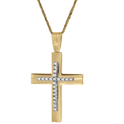 Χρυσός γυναικείος σταυρός 14 Καρατίων