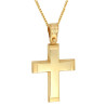 Χρυσός ανδρικός σταυρός με αλυσίδα 14 Καρατίων