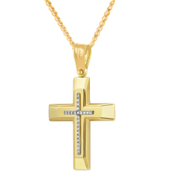 Χρυσός γυναικείος σταυρός 14 Καρατίων