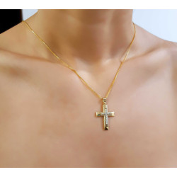 Χρυσός γυναικείος σταυρός 14 Καρατίων