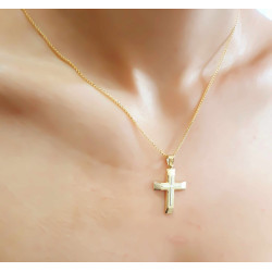 Χρυσός Ανδρικός Σταυρός Με Αλυσίδα 14 Καρατίων