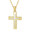 Χρυσός Ανδρικός Σταυρός Με Αλυσίδα 14 Καρατίων
