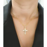 Χρυσός Ανδρικός σταυρός με αλυσίδα 14 Καρατίων