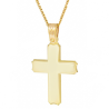 Χρυσός Ανδρικός σταυρός με αλυσίδα 14 Καρατίων