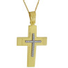 Χρυσός γυναικείος σταυρός με αλυσίδα 14 Καρατίων