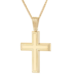 Χρυσός αντρικός σταυρός 14 Καρατίων