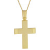 Χρυσός Ανδρικός σταυρός με αλυσίδα 14 Καρατίων