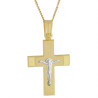 Χρυσός Ανδρικός σταυρός με αλυσίδα 14 Καρατίων