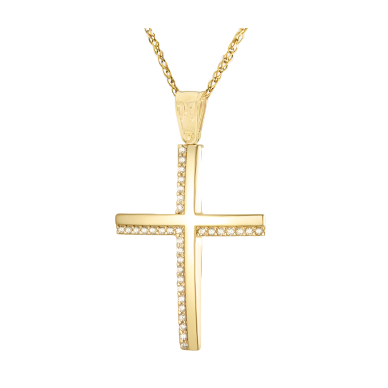 Χρυσός γυναικείος σταυρός 14 Καρατίων