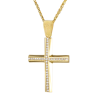 Χρυσός γυναικείος σταυρός με αλυσίδα 14 Καρατίων