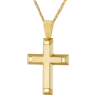 Χρυσός αντρικός σταυρός 14 Καρατίων