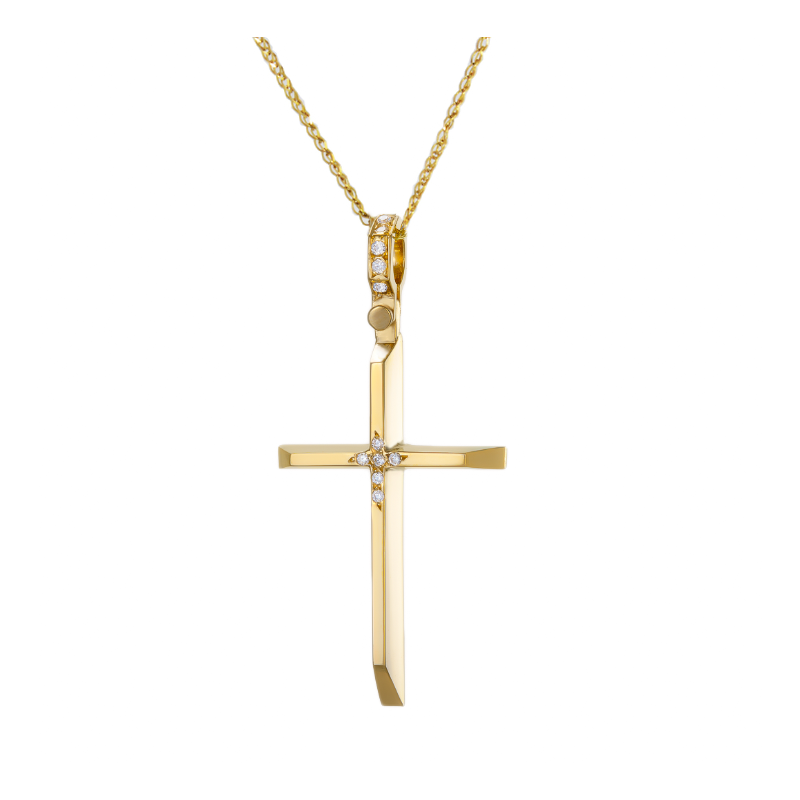 Χρυσός γυναικείος σταυρός 14 Καρατίων