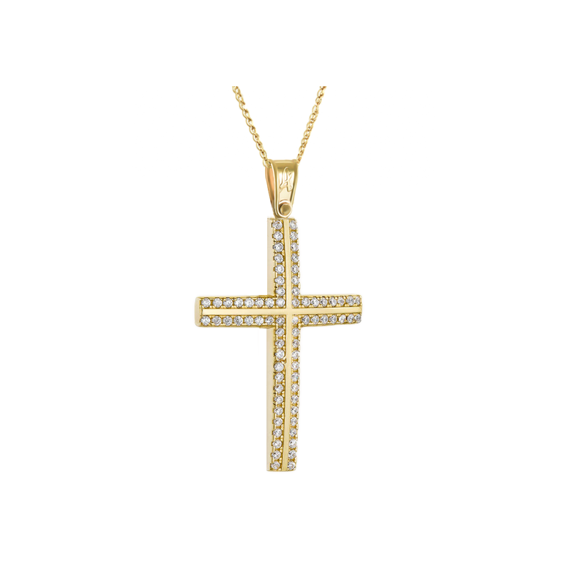 Χρυσός γυναικείος σταυρός 14 Καρατίων
