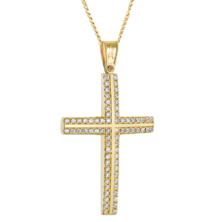 Χρυσός γυναικείος σταυρός 14 Καρατίων
