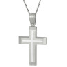 Λευκόχρυσος αντρικός σταυρός 14 Καρατίων