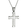 Λευκόχρυσος αντρικός σταυρός 14 Καρατίων
