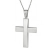 Λευκόχρυσος αντρικός σταυρός 14 Καρατίων