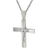 Λευκόχρυσος αντρικός σταυρός 14 Καρατίων