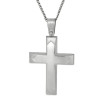 Λευκόχρυσος αντρικός σταυρός 14 Καρατίων