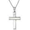 Λευκόχρυσος αντρικός σταυρός 14 Καρατίων