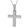 Λευκόχρυσος αντρικός σταυρός 14 Καρατίων